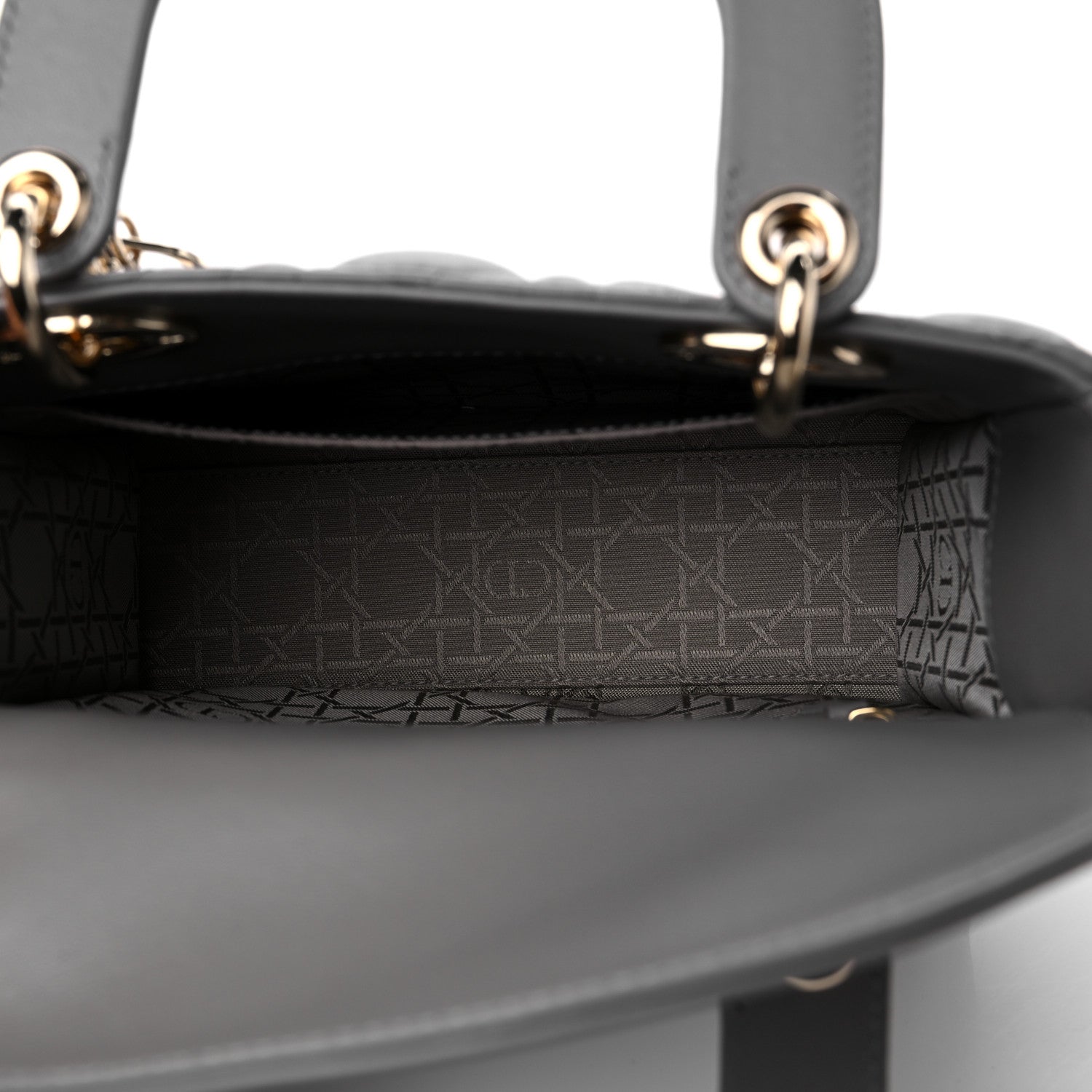Christian Dior Lambskin Cannage Small My ABC Dior Lady Dior Grey 5 of 11