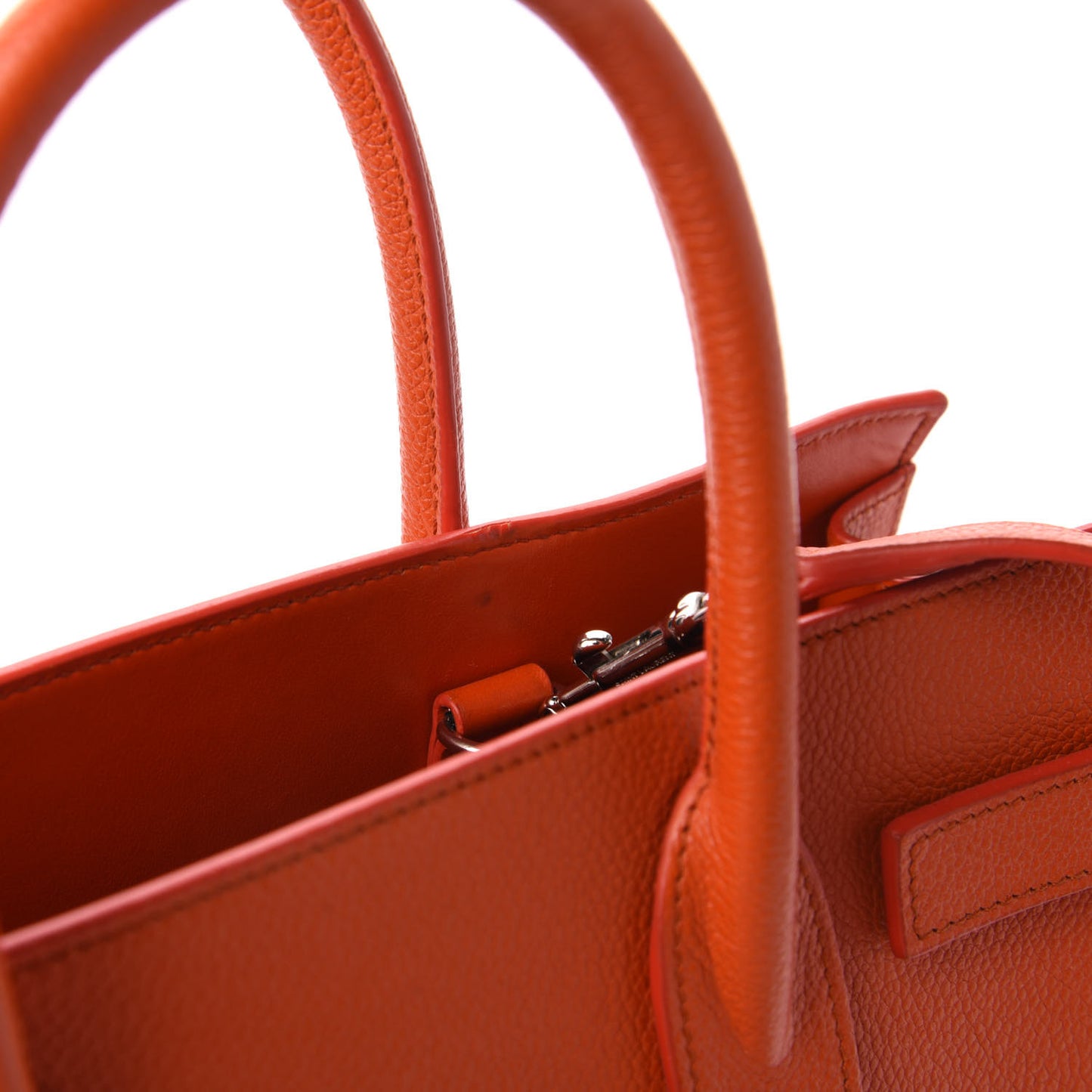 Grained Calfskin Baby Sac De Jour Mandarine