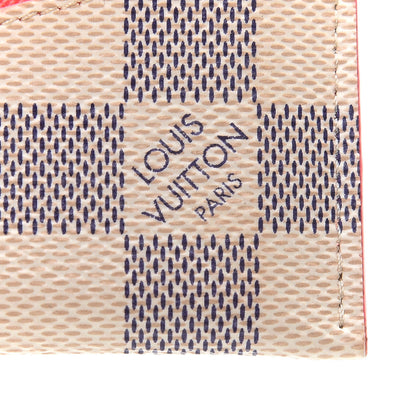 Louis Vuitton Damier Azur Daily Card Holder Rose Papaye 5 of 6