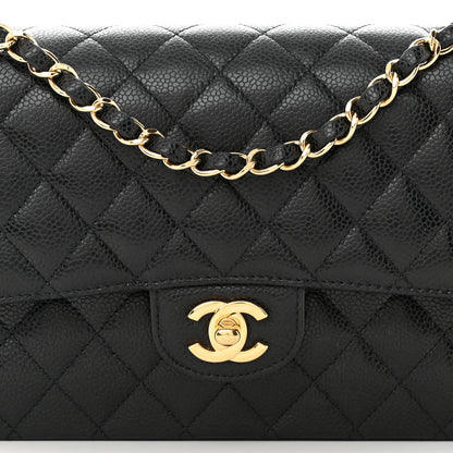 Chanel Caviar Quilted Medium Double Flap Black 8 of 13