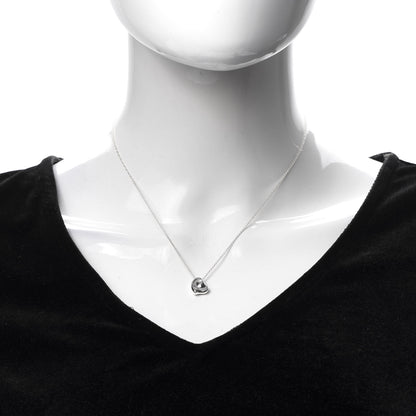 Tiffany Sterling Silver 9mm Elsa Perretti Full Heart Pendant Necklace 2 of 5
