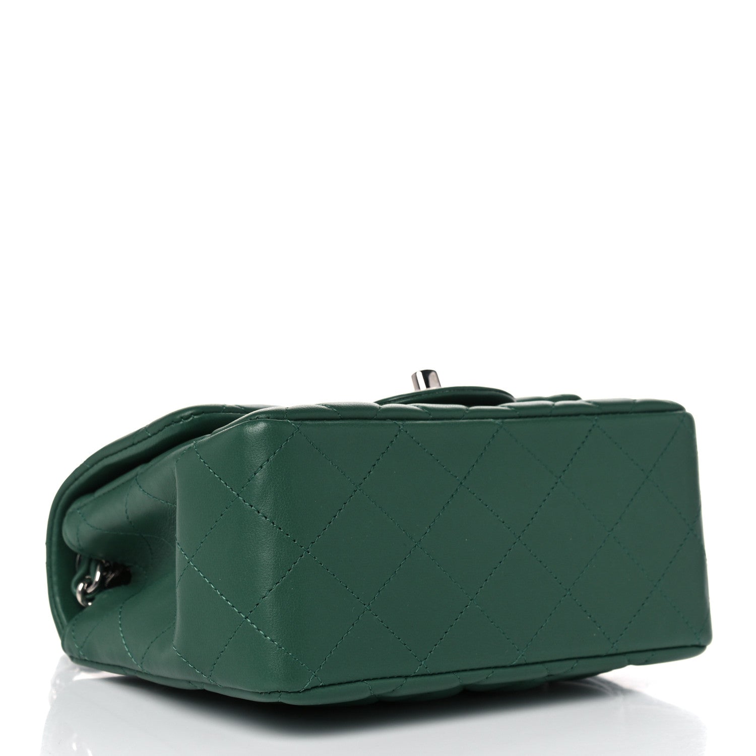 Chanel Lambskin Quilted Mini Square Flap Green 4 of 12