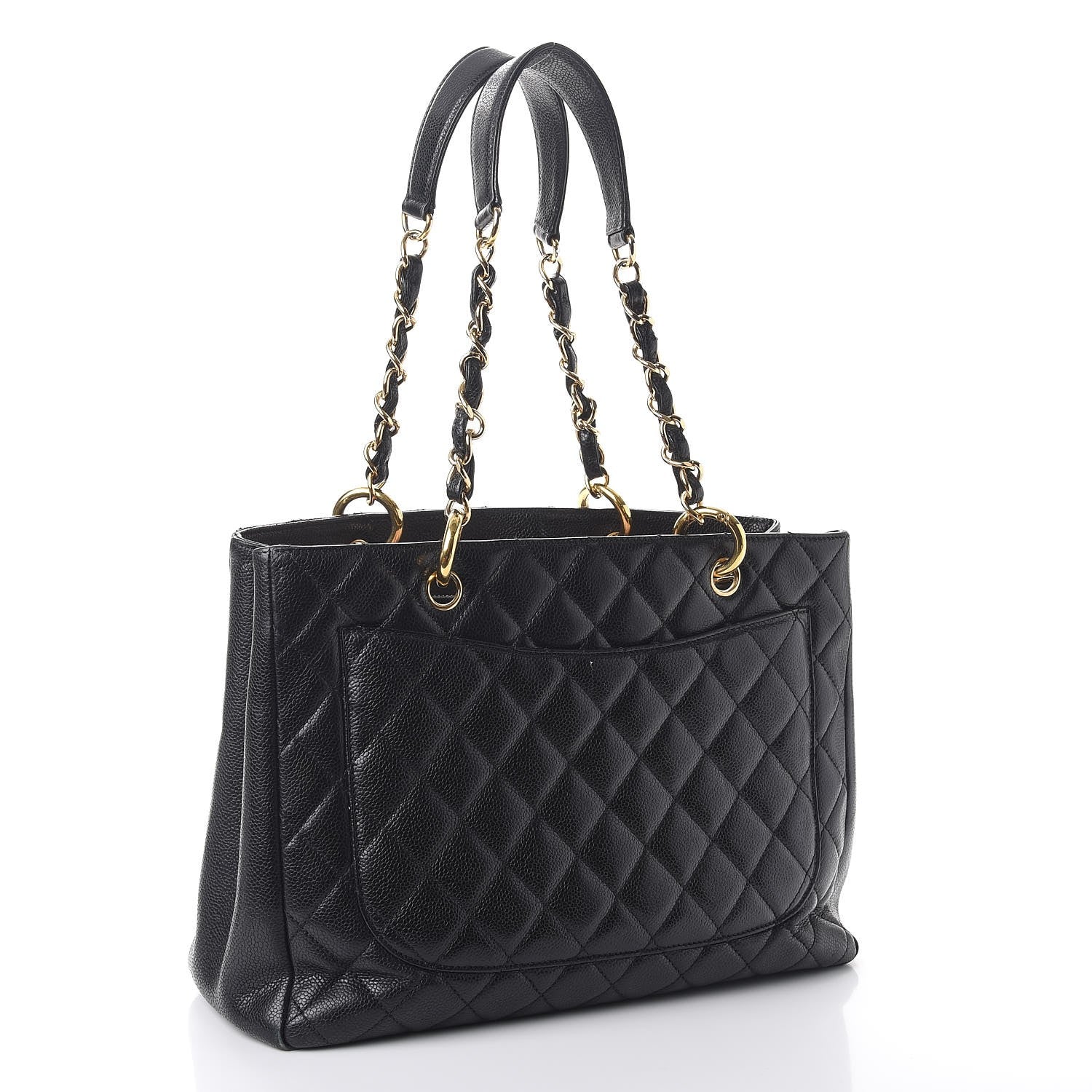 Chanel Caviar Quilted Grand Shopping Tote GST Black 3 of 9