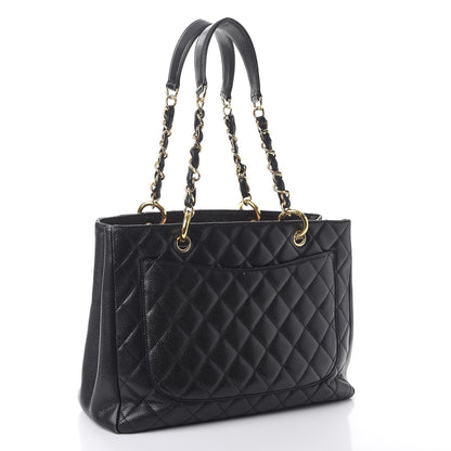 Chanel Caviar Quilted Grand Shopping Tote GST Black 3 of 9
