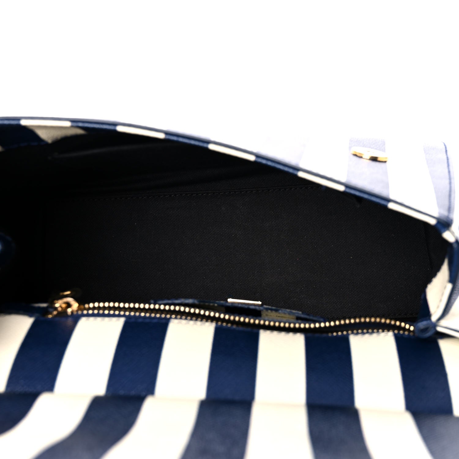 Dolce & Gabbana Dauphine Embroidered Striped Print Medium Miss Sicily Satchel White 5 of 13