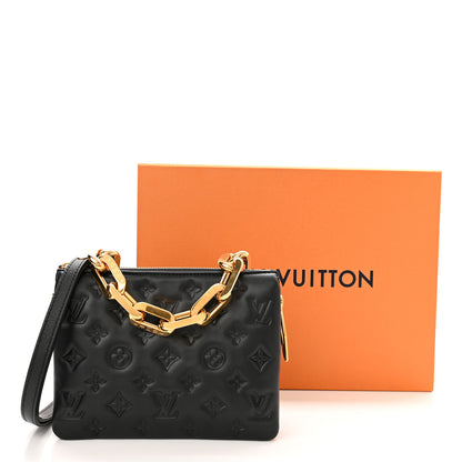 Louis Vuitton Lambskin Embossed Monogram Coussin BB Black 10 of 10