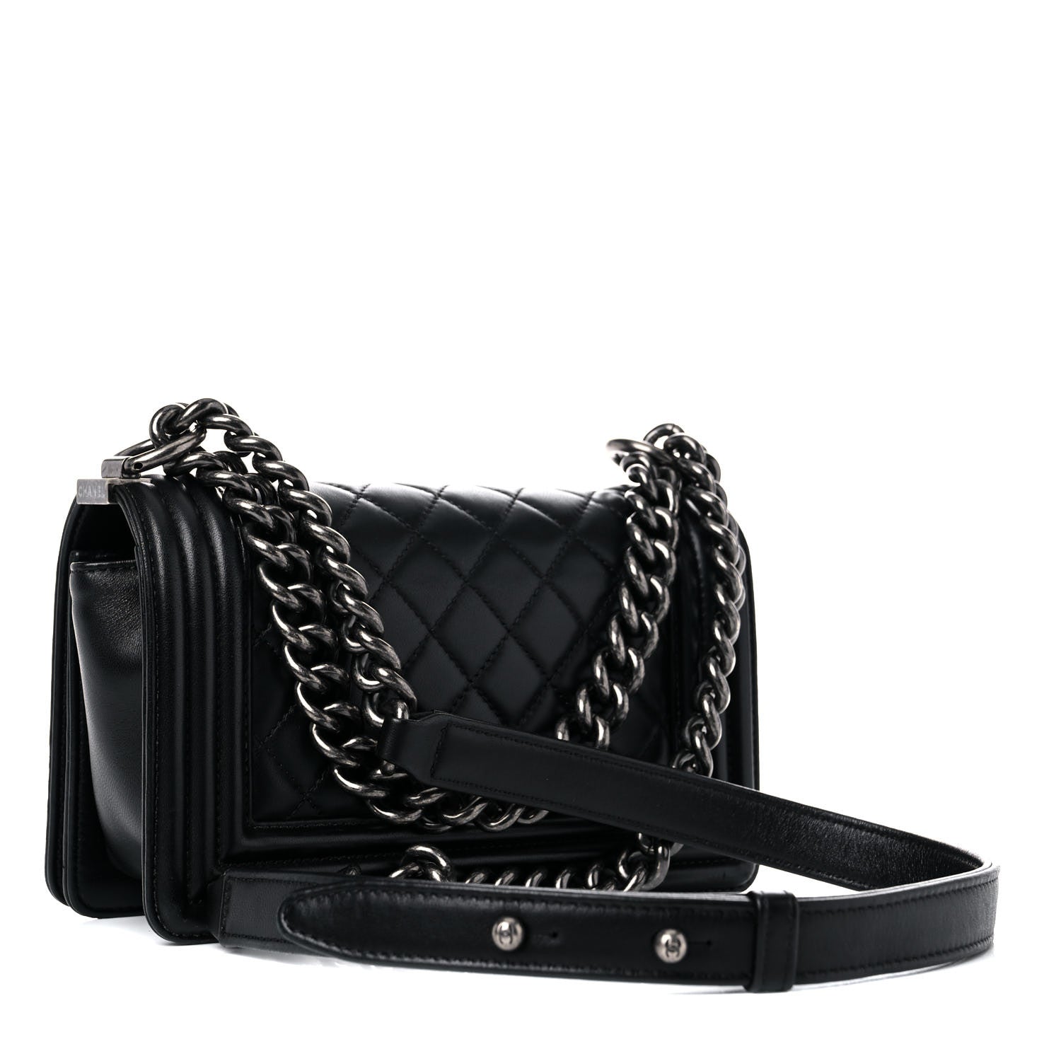 Chanel Lambskin Quilted Small Boy Flap Black 3 of 15