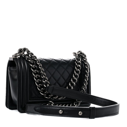 Chanel Lambskin Quilted Small Boy Flap Black 3 of 15
