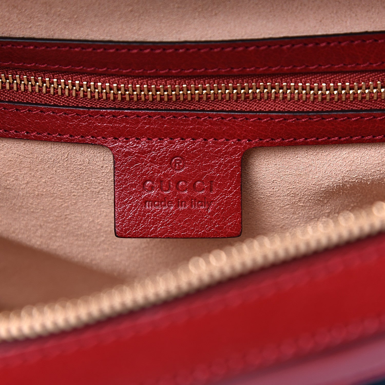 Gucci Suede Calfskin Web Small Ophidia Top Handle Shoulder Bag New Blue Romantic Cherry 5 of 10
