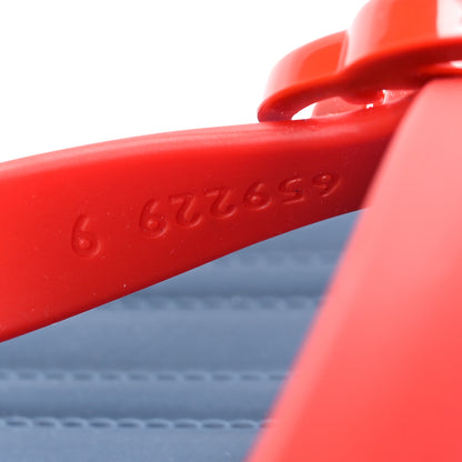 Gucci Rubber Chevron Mens GG Thong Flat Sandals 9 Orange Red 7 of 7