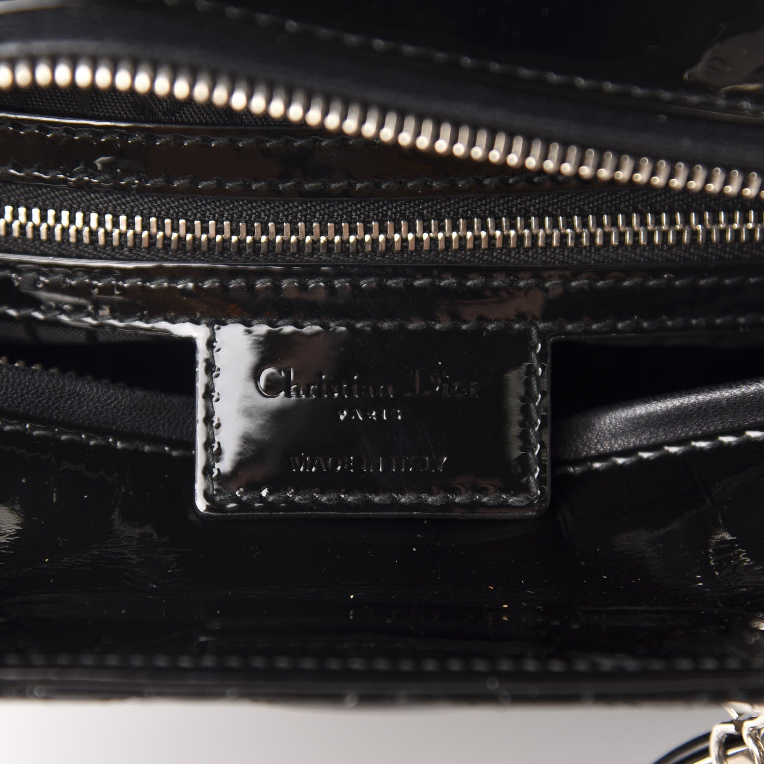 Christian Dior Patent Cannage Large Lady Dior Black 7 of 9