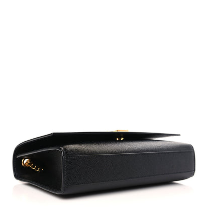 Saint Laurent Grain De Poudre Medium Classic Monogram Kate Satchel Black 4 of 8