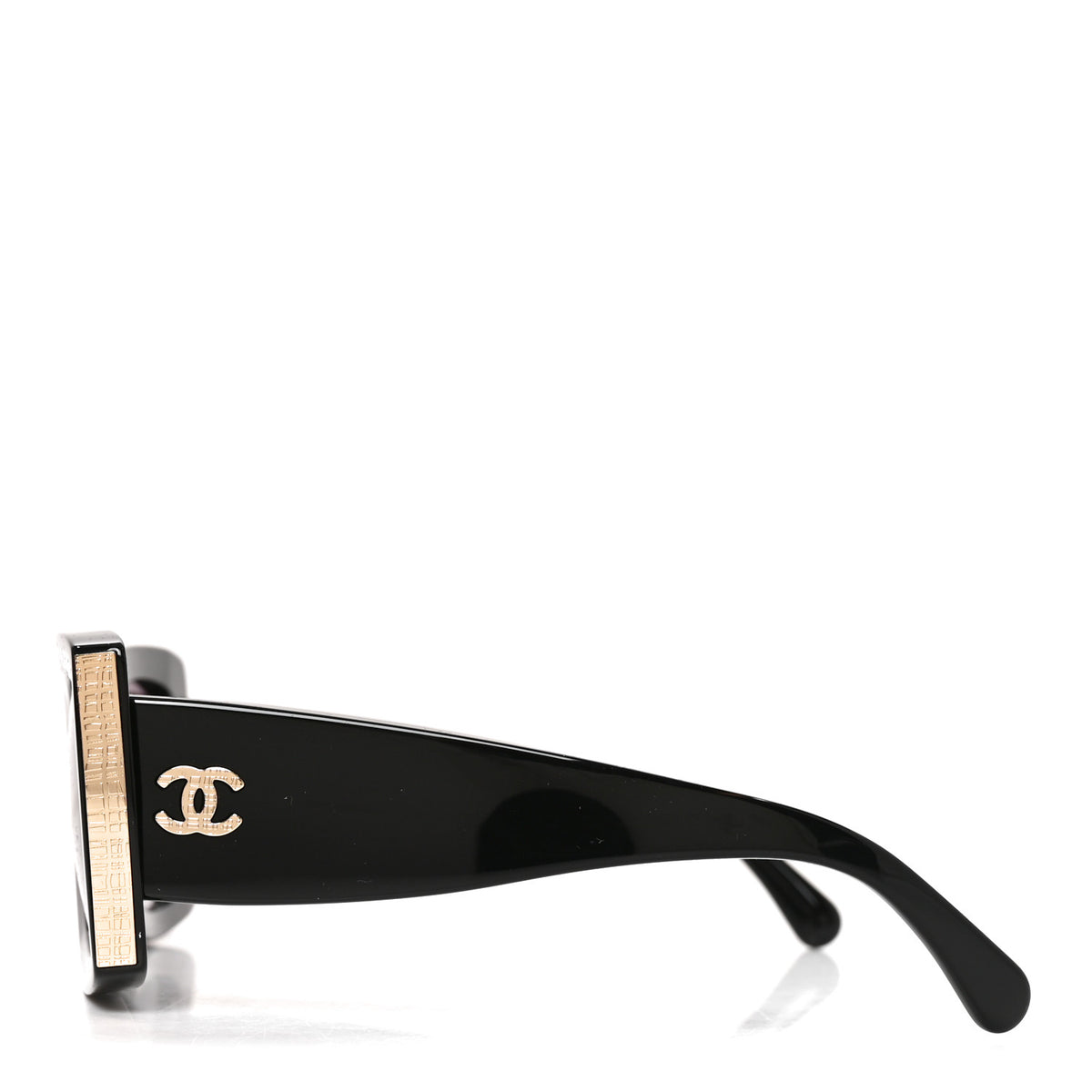 Chanel Acetate Rectangle Sunglasses 5435-A Black 3 of 7