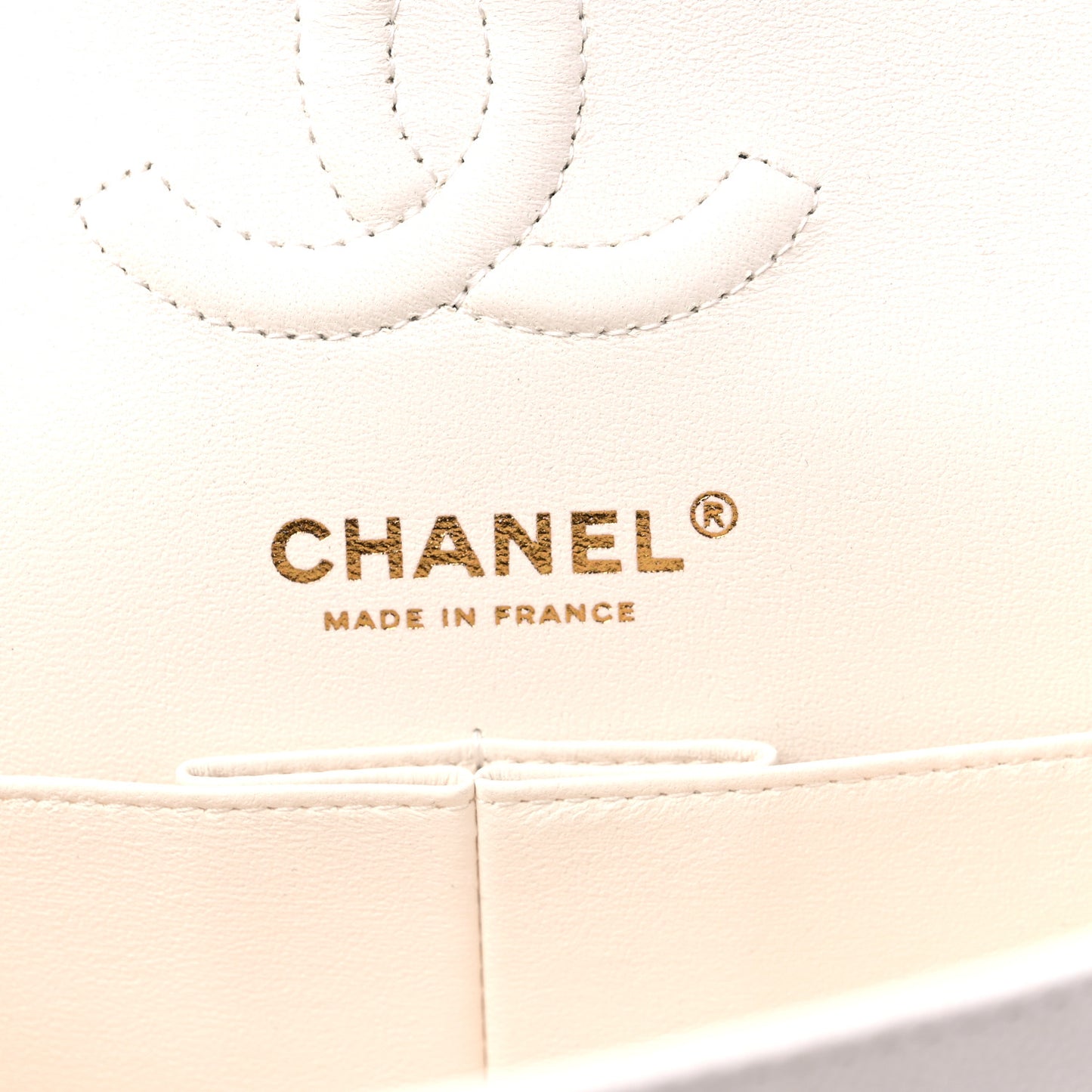 Caviar Quilted Small Double Flap White