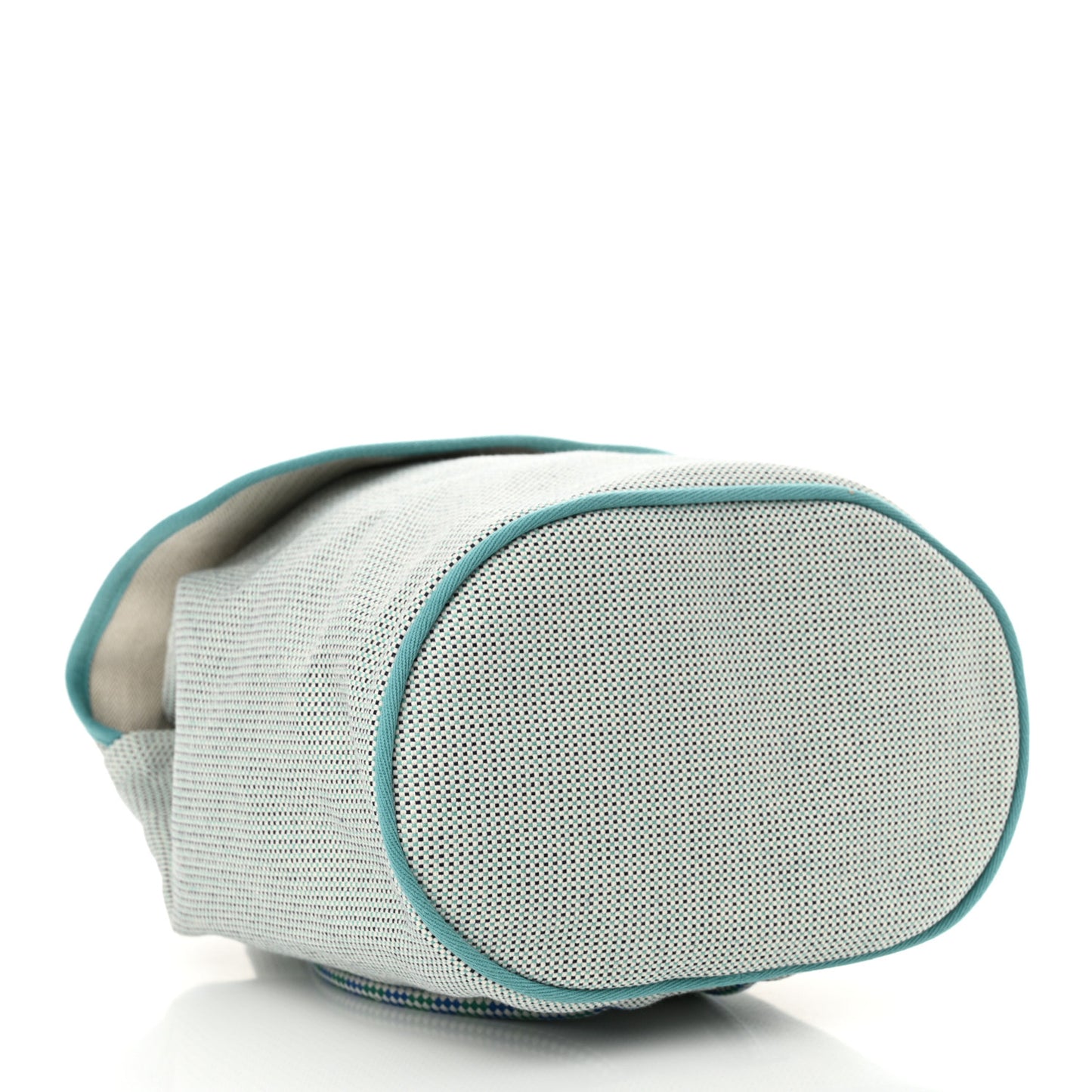 H Canvas Embroidered Les Cabanes Backpack Marine Menthe