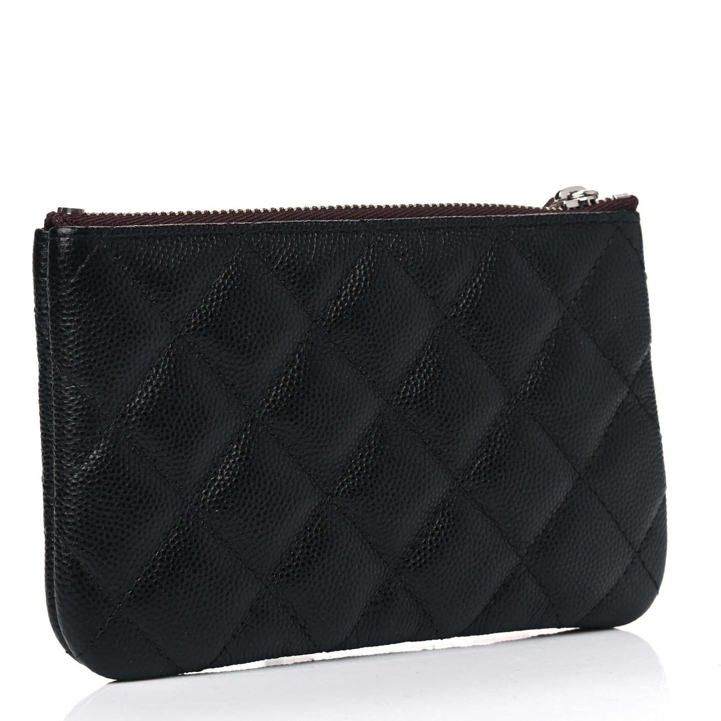 Caviar Quilted Small Cosmetic Case Black