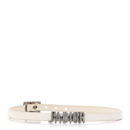 Christian Dior Calfskin J'Adior Logo Choker Necklace White 1 of 5