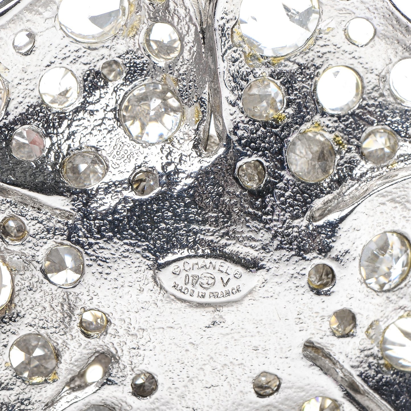 Crystal CC Camellia Belt Silver