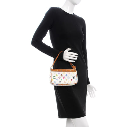 Louis Vuitton Monogram Multicolor Pochette Accessories White 2 of 12