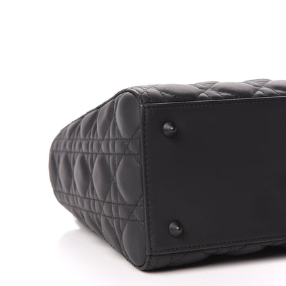 Christian Dior Ultra Matte Calfskin Cannage Medium Lady Dior Black 5 of 15