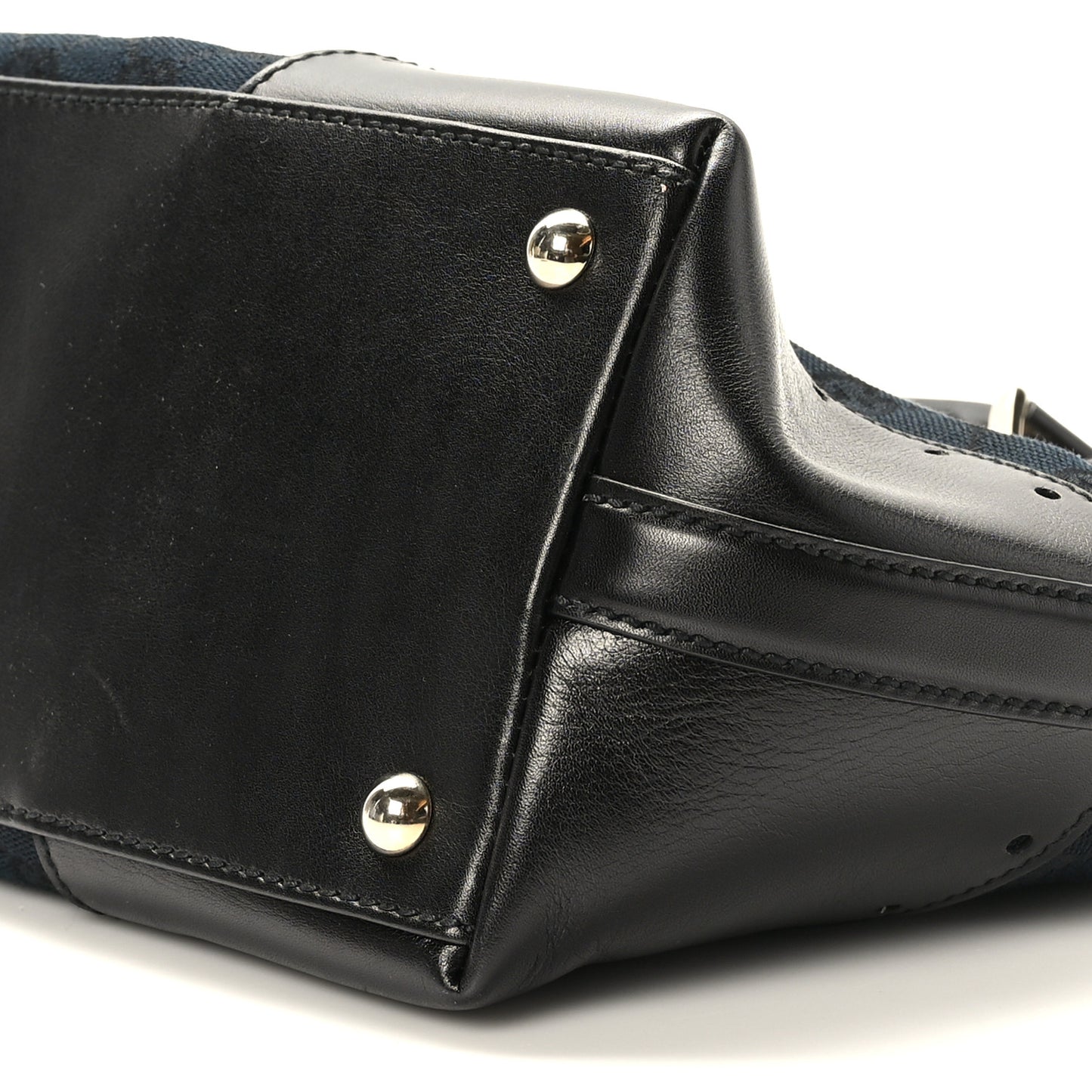 Monogram Large Punch Tote Black