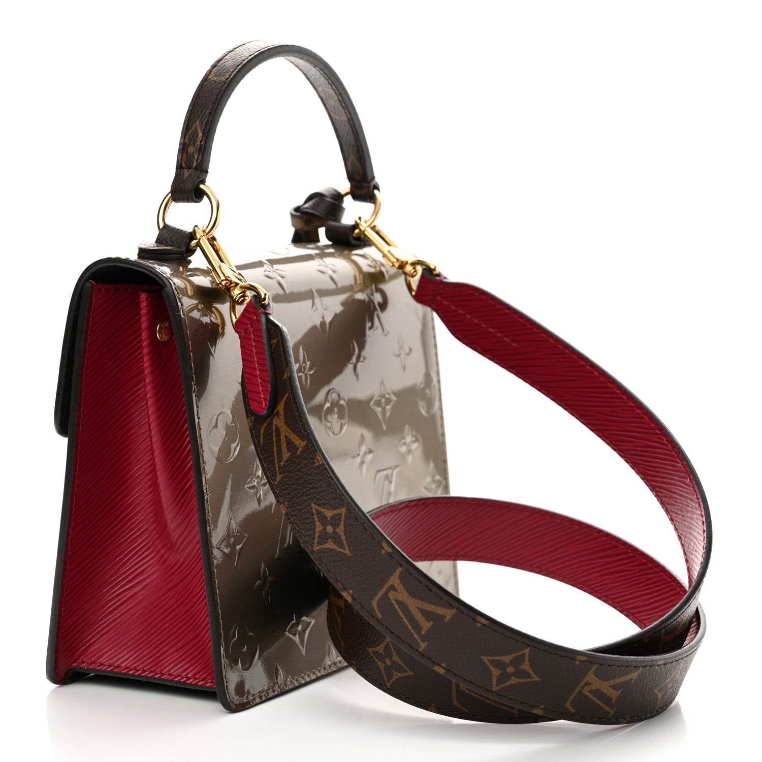 Louis Vuitton Vernis Epi Monogram Spring Street Champagne Metallise 3 of 11