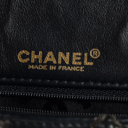 Chanel Calfskin Quilted Contrast Stitch Medium Flap Black 7 of 9