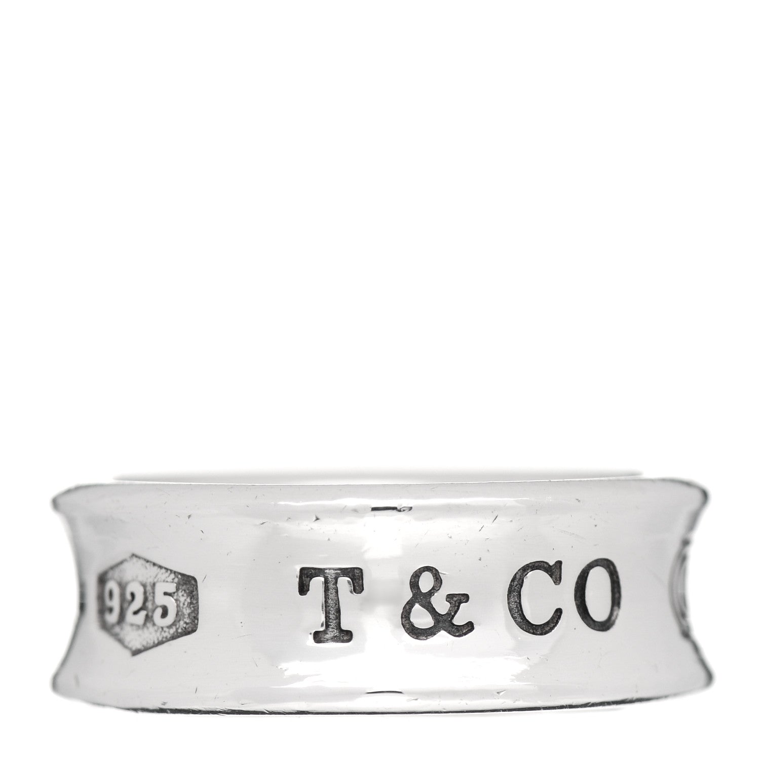 Tiffany Sterling Silver 1837 Band Ring 49 5 1 of 4