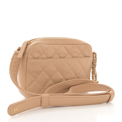 Chanel Calfskin Quilted Small Camera Case Beige 3 of 13
