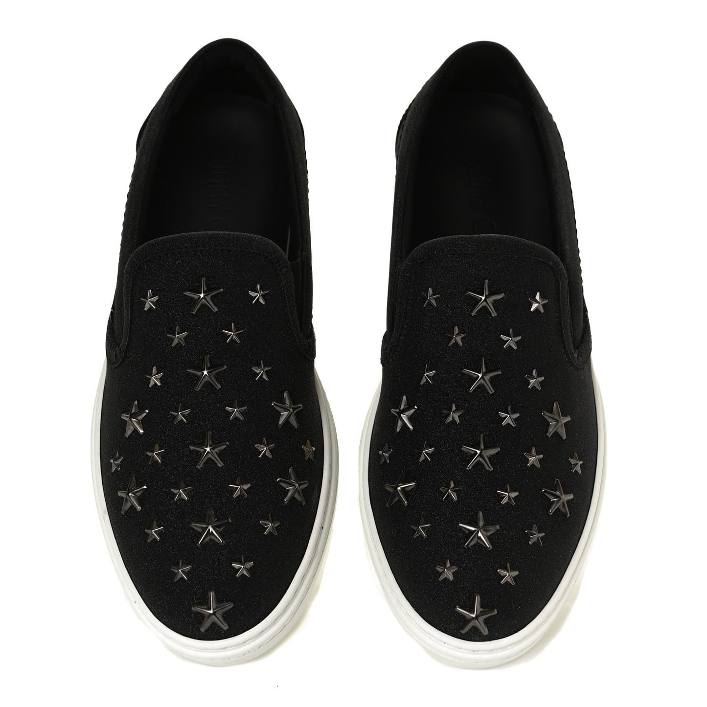 Fine Glitter Suede Calfskin Mens Grove Sneakers 40.5 Black