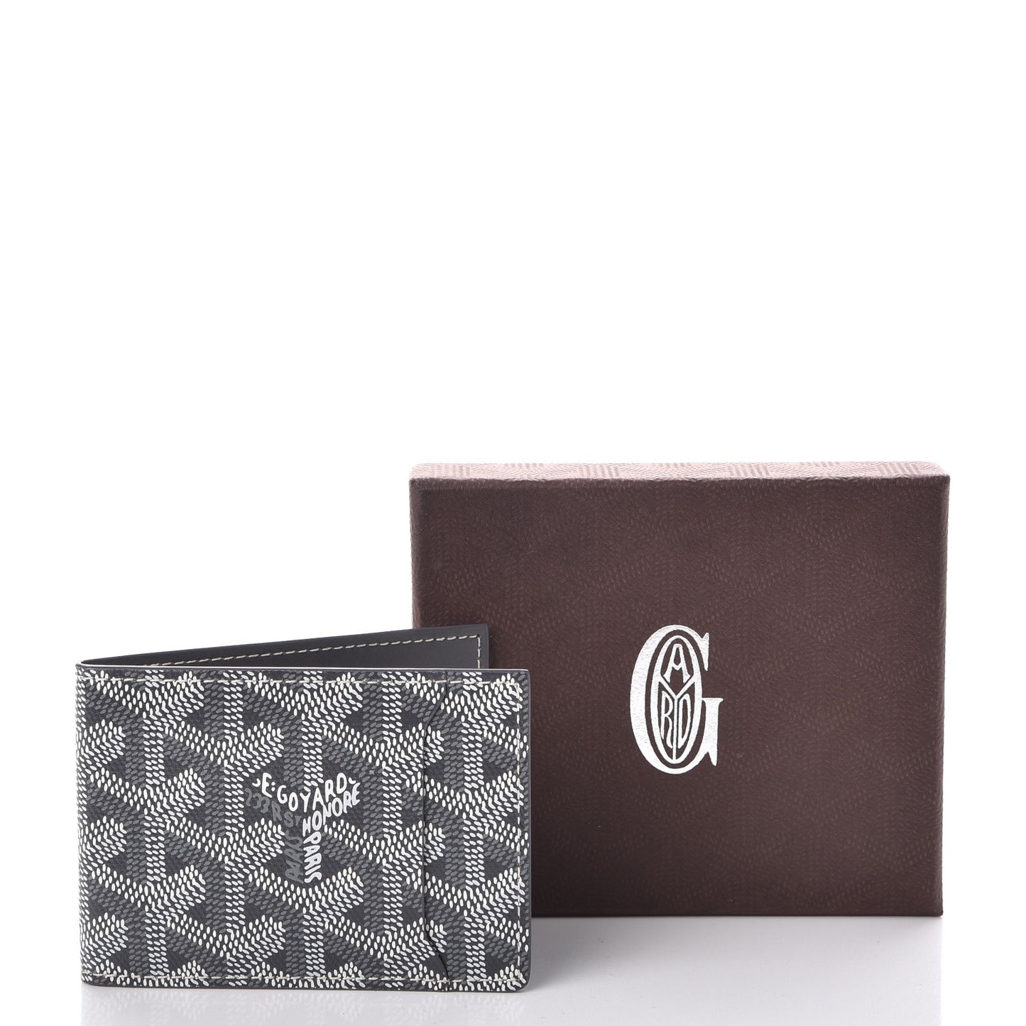 Goyardine Multi Slot Bi-Fold Wallet Grey