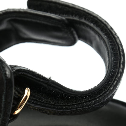Chanel Grained Calfskin Velcro Dad Sandals 37.5 Black 9 of 9