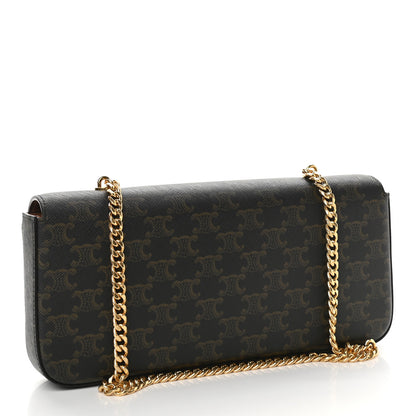 Celine Triomphe Canvas Chain Bag Tan 3 of 10