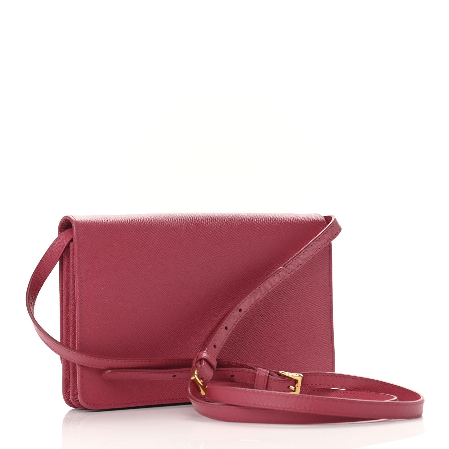 Saffiano Metal Mini Crossbody Wallet Peonia