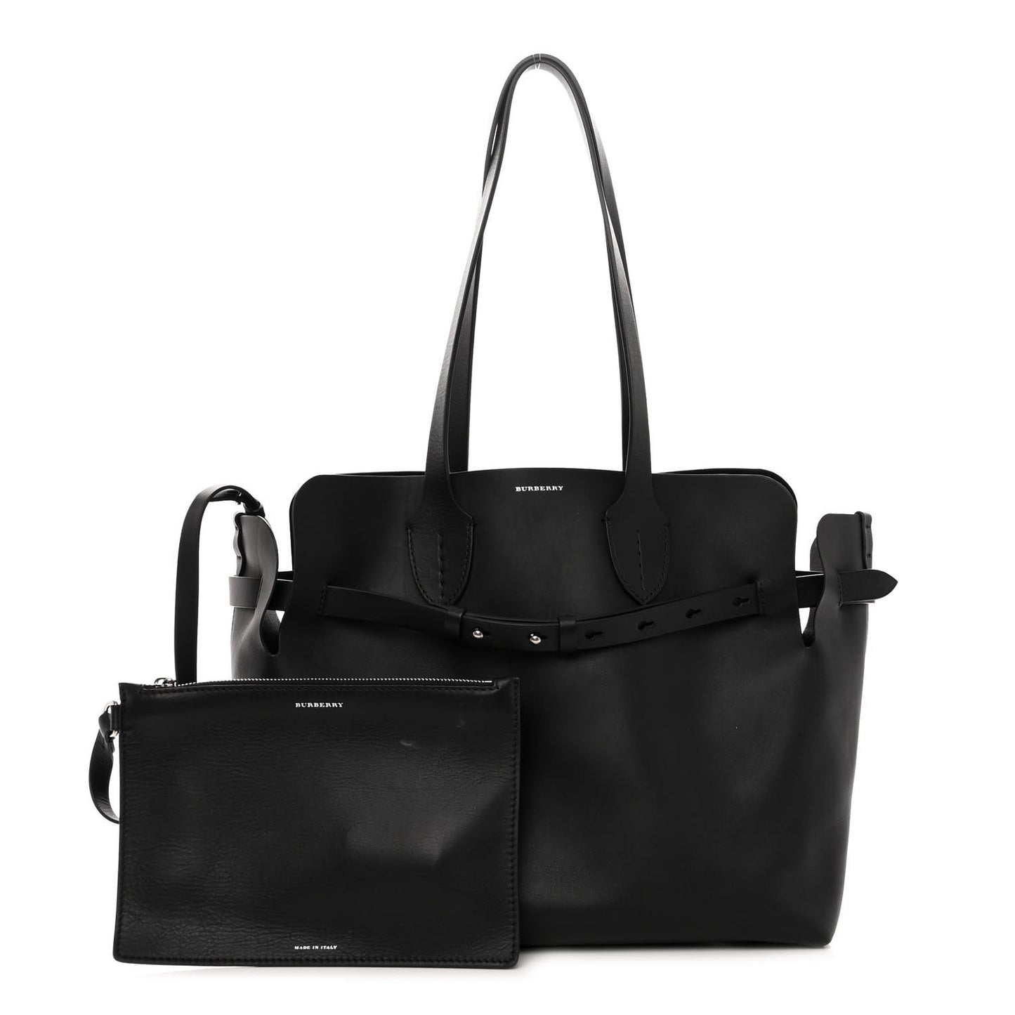 Calfskin Medium Belt Tote Black