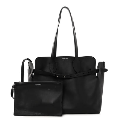 Burberry Calfskin Medium Belt Tote Black 1 of 11