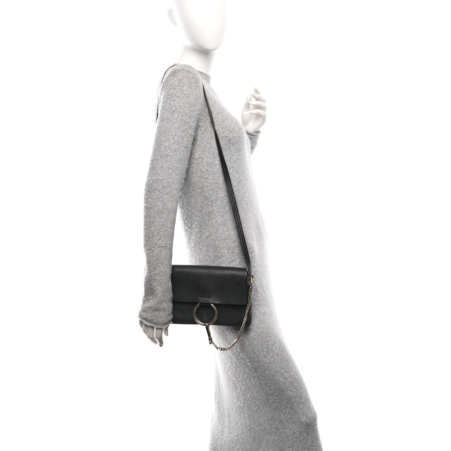 Chloe Calfskin Mini Faye Shoulder Bag Black 2 of 20