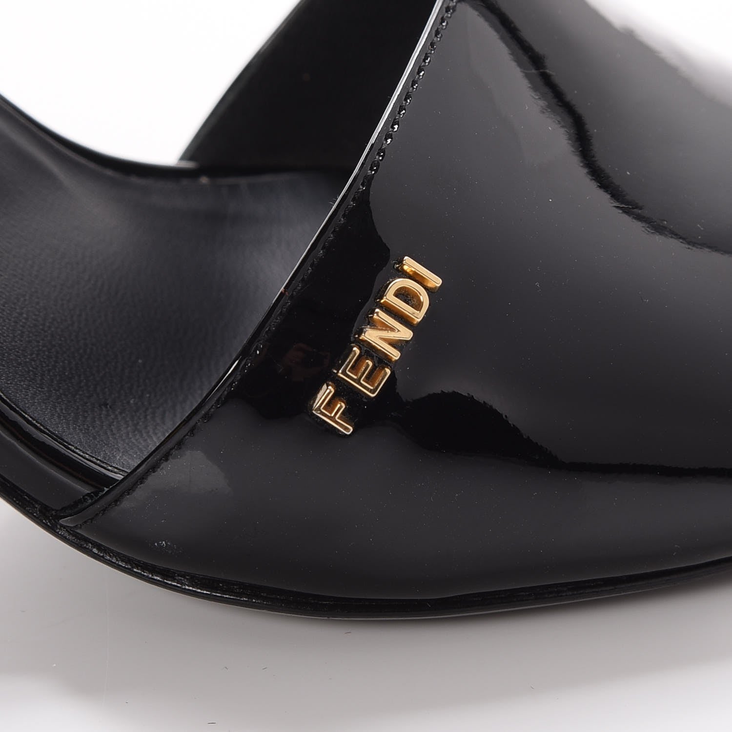 Fendi Patent Mules 39 Black 7 of 9