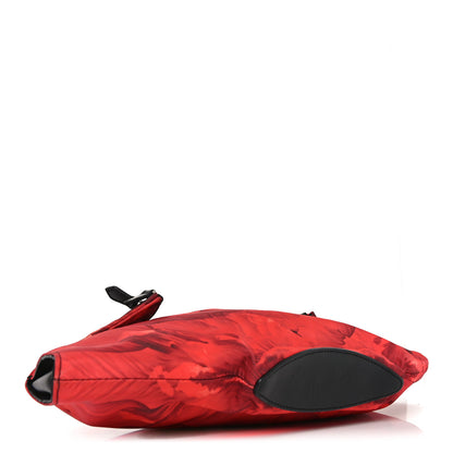 Alexander McQueen Silk Floral Print Clutch Red Multicolor 4 of 10