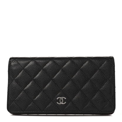 Chanel Caviar Quilted Yen Wallet Black 1 of 9