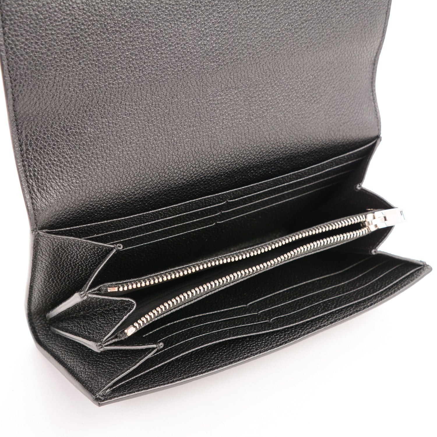Saint Laurent Grain De Poudre Classic Large Flap Wallet Black 7 of 7