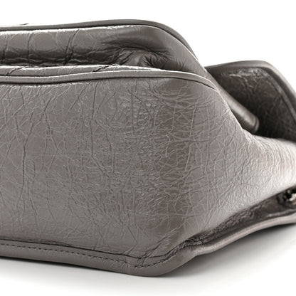 Saint Laurent Crinkled Calfskin Matelasse Monogram Medium Niki Chain Satchel Fog 9 of 9
