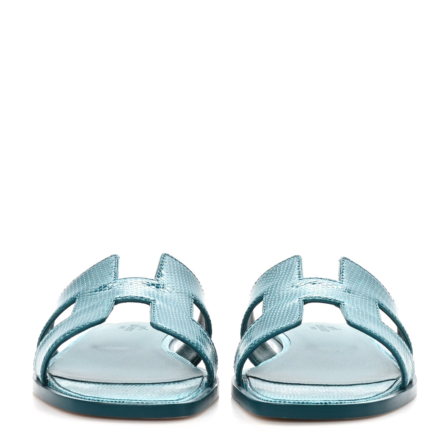 Lizard Oran Sandals 38.5 Vert Emeraude