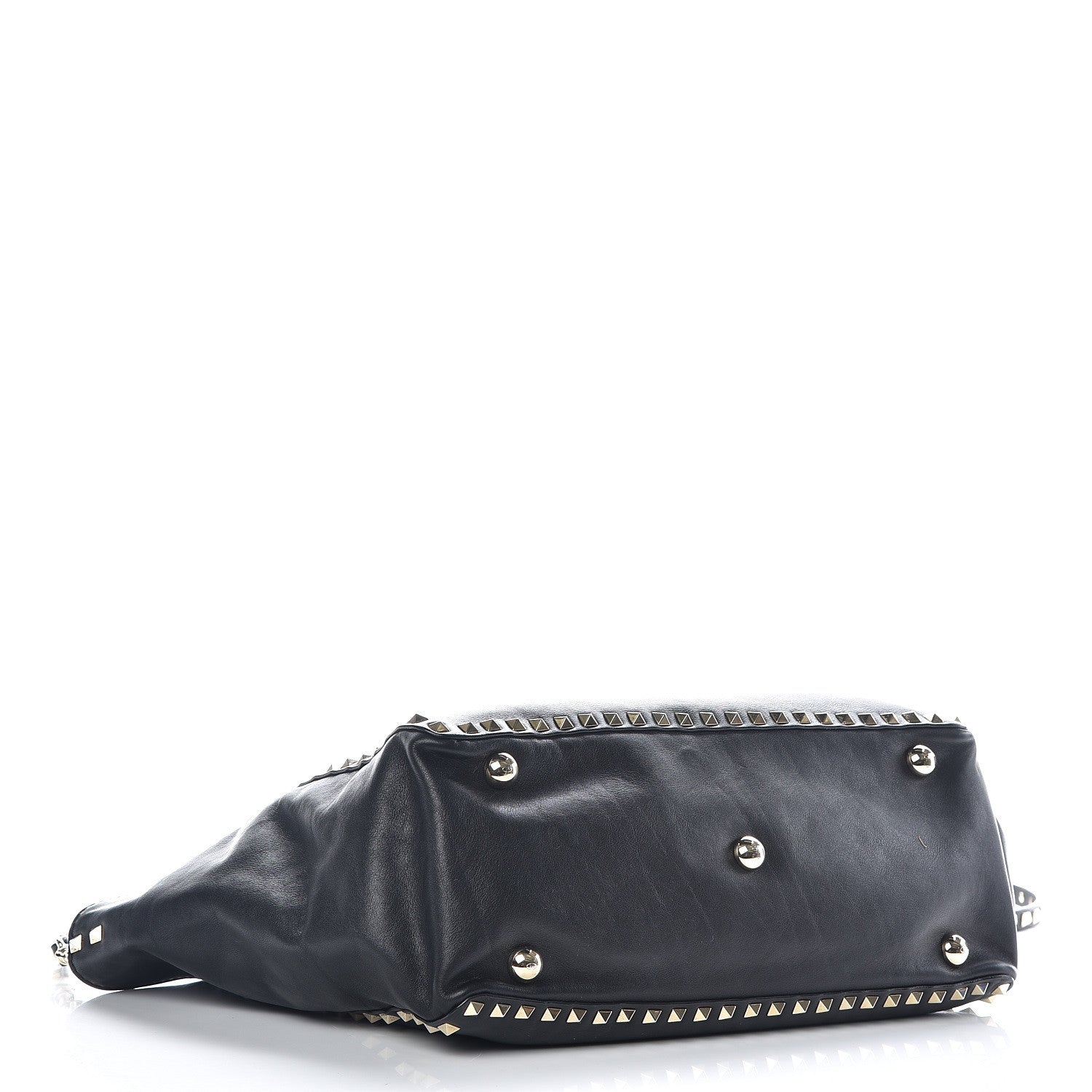 Valentino Garavani Vitello Medium Rockstud Tote Black 4 of 17