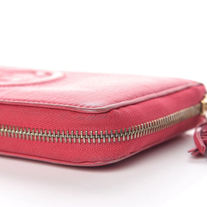 Gucci Pebbled Calfskin Soho Zip Around Wallet Pink 9 of 14