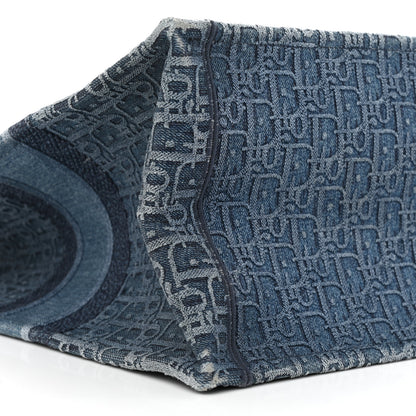 Christian Dior Oblique Denim Book Tote Denim Blue 9 of 13