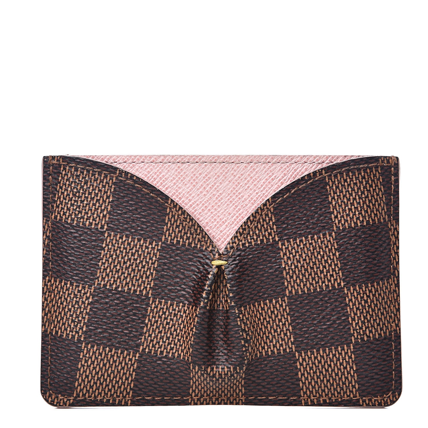 Louis Vuitton Damier Ebene Caissa Card Holder Rose Ballerine 1 of 9