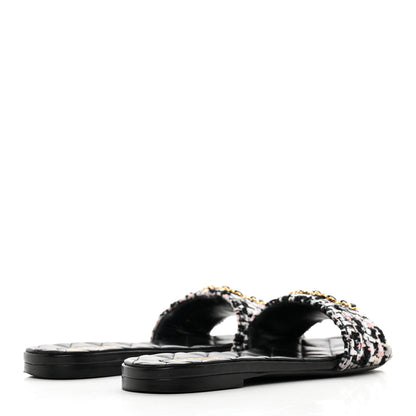 Chanel Tweed CC Chain Mule Sandal 35 Multicolor 4 of 14