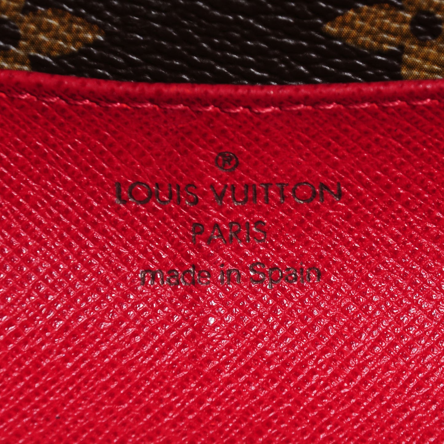 Monogram Emilie Wallet Red