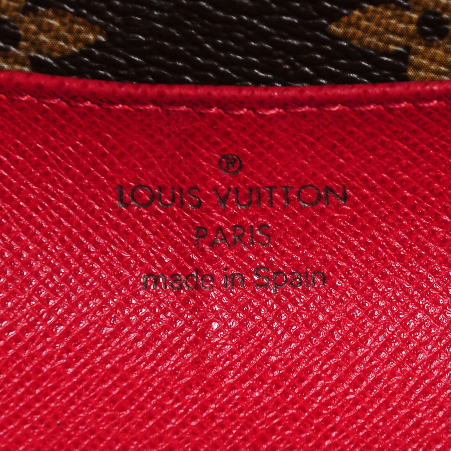 Louis Vuitton Monogram Emilie Wallet Red 6 of 7